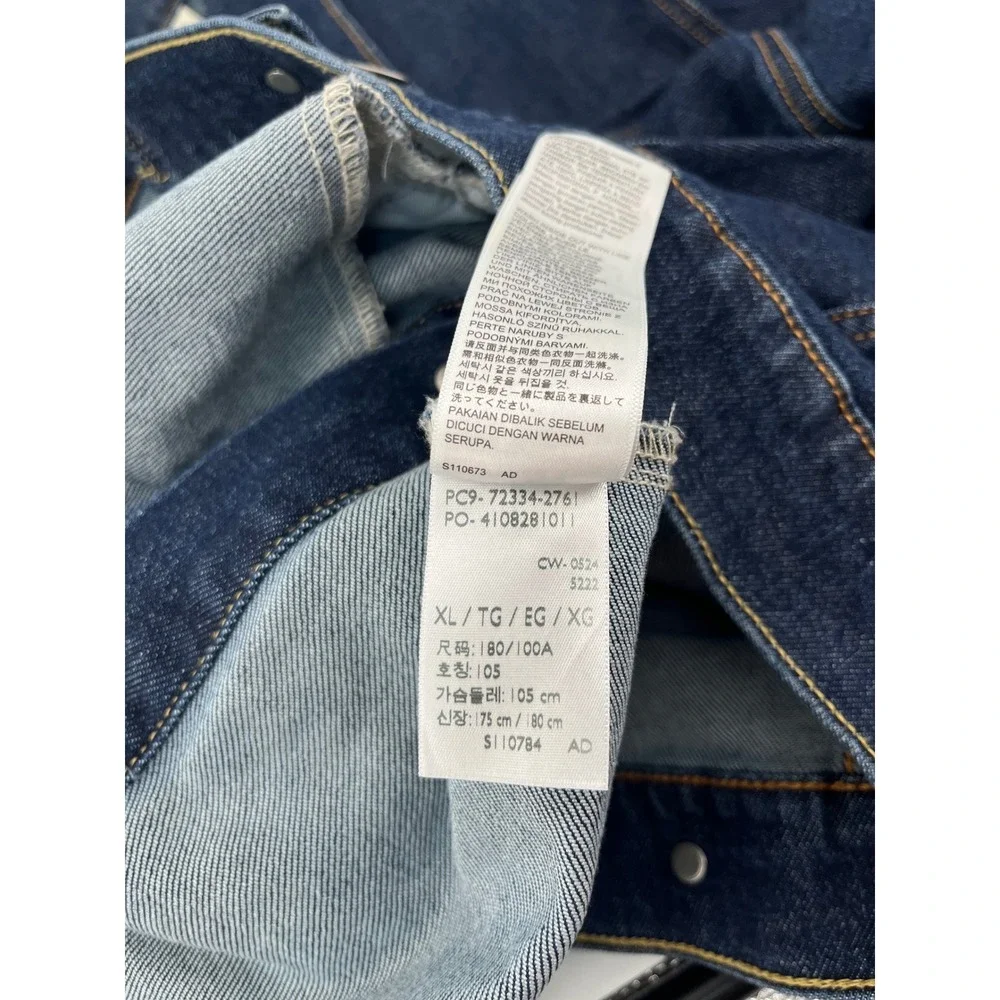 Levi's Trucker Jacket Mens XL Dark Indigo Blue Denim Standard Fit 72334-2761